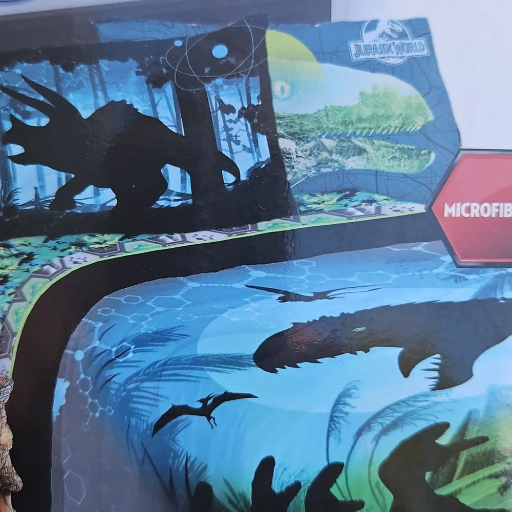 Jurassic World Biggest Growl 4 Piece Full Sheet Set New - Picture 4 of 5